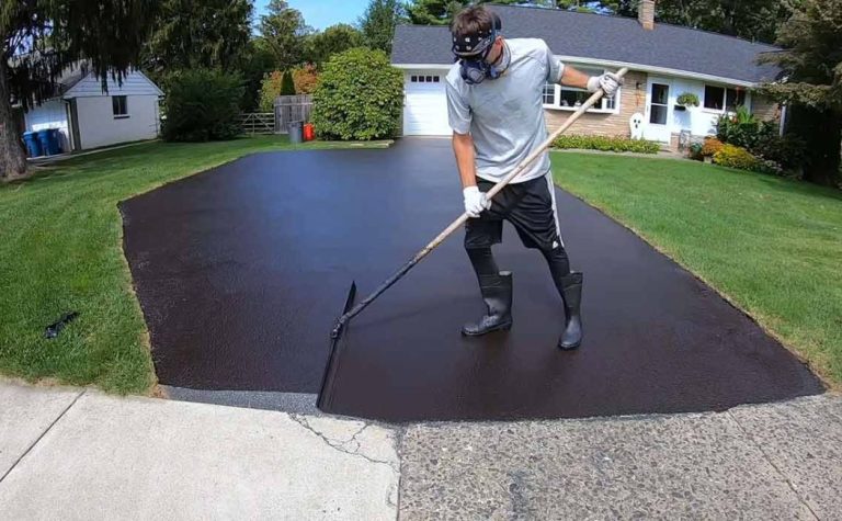 Seal Coating Driveway
