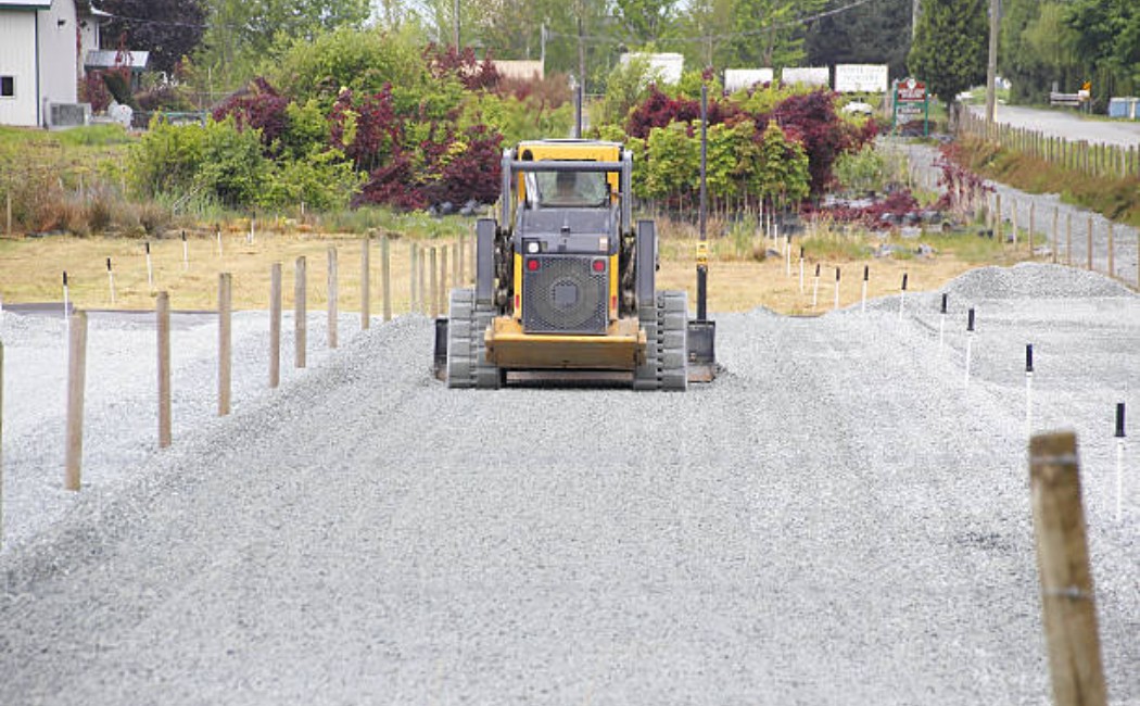 Professional land grading for landscaping or construction