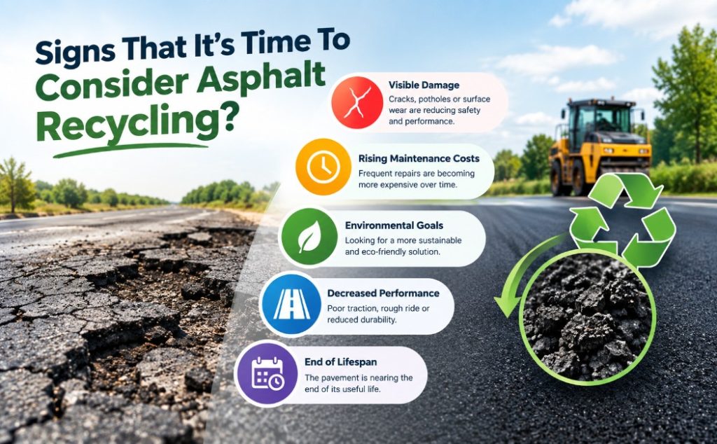 Professional asphalt paving recycling experts working on recycled pavement